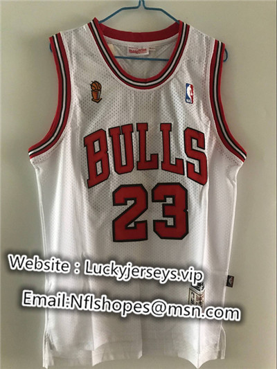 Nike Bulls #23 Michael Jordan White Stitched NBA Jersey