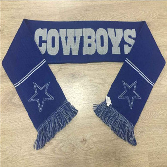 Dallas Cowboys Blue Metallic Thread Scarf