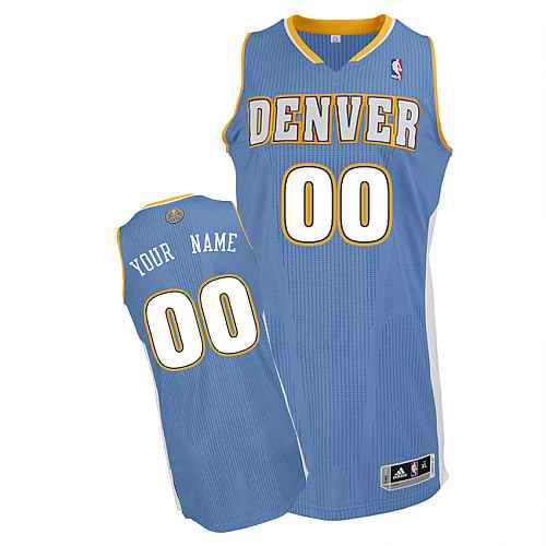 Denver Nuggets Custom Lt Blue Road Jersey