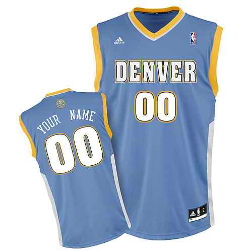 Denver Nuggets Youth Custom Lt Blue Jersey Denver Nuggets Youth Custom Lt Blue Jersey