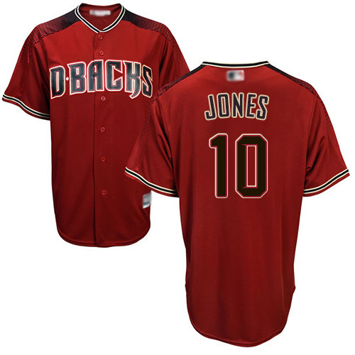 Diamondbacks #10 Adam Jones Sedona Red Alternate Women's Stitched Baseball Jersey