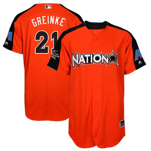 Diamondbacks #21 Zack Greinke Orange 2017 All-Star National League Stitched Youth MLB Jersey Diamondbacks #21 Zack Greinke Orange 2017 All-Star National League Stitched Youth MLB Jersey