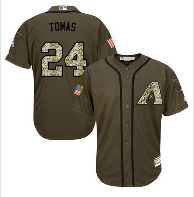Diamondbacks #24 Yasmany Tomas Green Salute to Service Stitched MLB Jersey