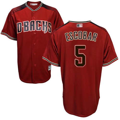Diamondbacks #5 Eduardo Escobar Sedona Red Alternate Women's Stitched Baseball Jersey