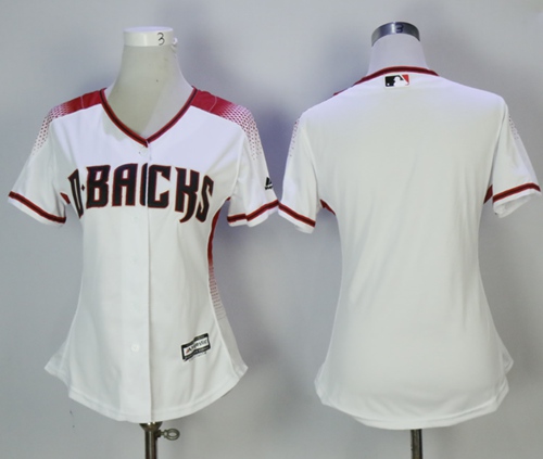Diamondbacks Blank White Women's Fashion Stitched MLB Jersey