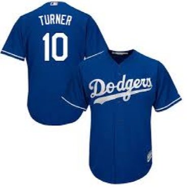 Dodgers #10 turner Blue Stitched women MLB custom Jersey