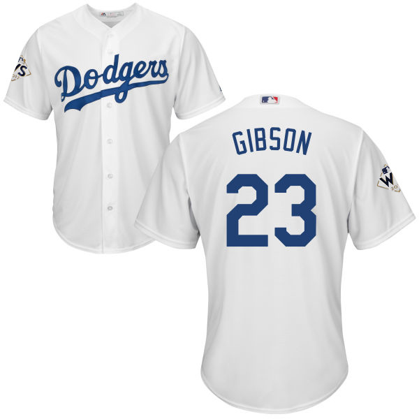 Dodgers #23 Kirk Gibson White Cool Base 2017 World Series Bound Stitched Youth MLB Jersey Dodgers #23 Kirk Gibson White Cool Base 2017 World Series Bound Stitched Youth MLB Jersey