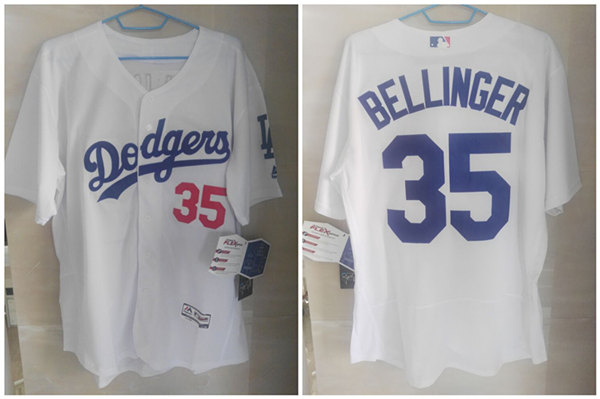 Dodgers #35 Cody Bellinger White Flexbase Authentic Collection Stitched MLB Yth Jersey