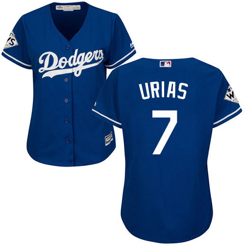 Dodgers #7 Julio Urias Blue Alternate 2017 World Series Bound Women's Stitched MLB Jersey Dodgers #7 Julio Urias Blue Alternate 2017 World Series Bound Women's Stitched MLB Jersey