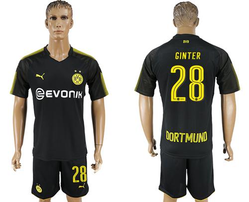 Dortmund #28 Ginter Away Soccer Club Jersey