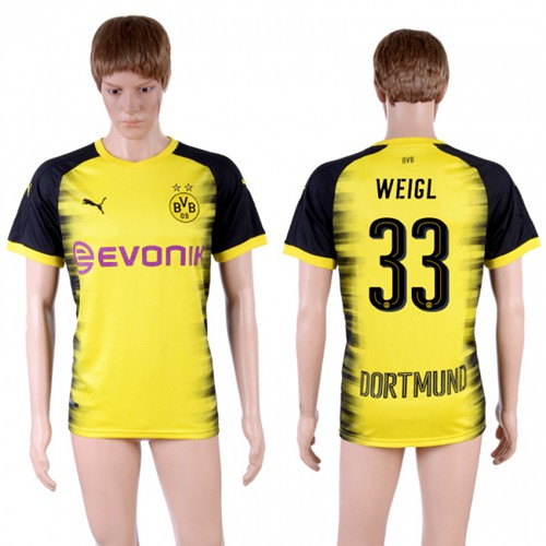Dortmund #33 Weigl Yellow Soccer Club Jersey Dortmund #33 Weigl Yellow Soccer Club Jersey