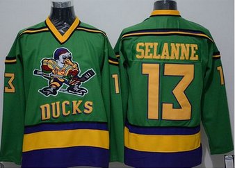 Ducks #13 Teemu Selanne Green CCM Throwback Stitched NHL custom Jersey