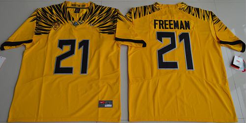 Ducks #21 Royce Freeman Yellow Limited Stitched NCAA Jersey Ducks #21 Royce Freeman Yellow Limited Stitched NCAA Jersey