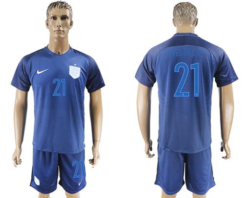 England #21 Welbeck Away Soccer Country Jersey England #21 Welbeck Away Soccer Country Jersey