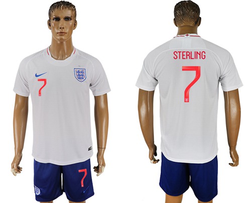England #7 Sterling Home Soccer Country Jersey England #7 Sterling Home Soccer Country Jersey