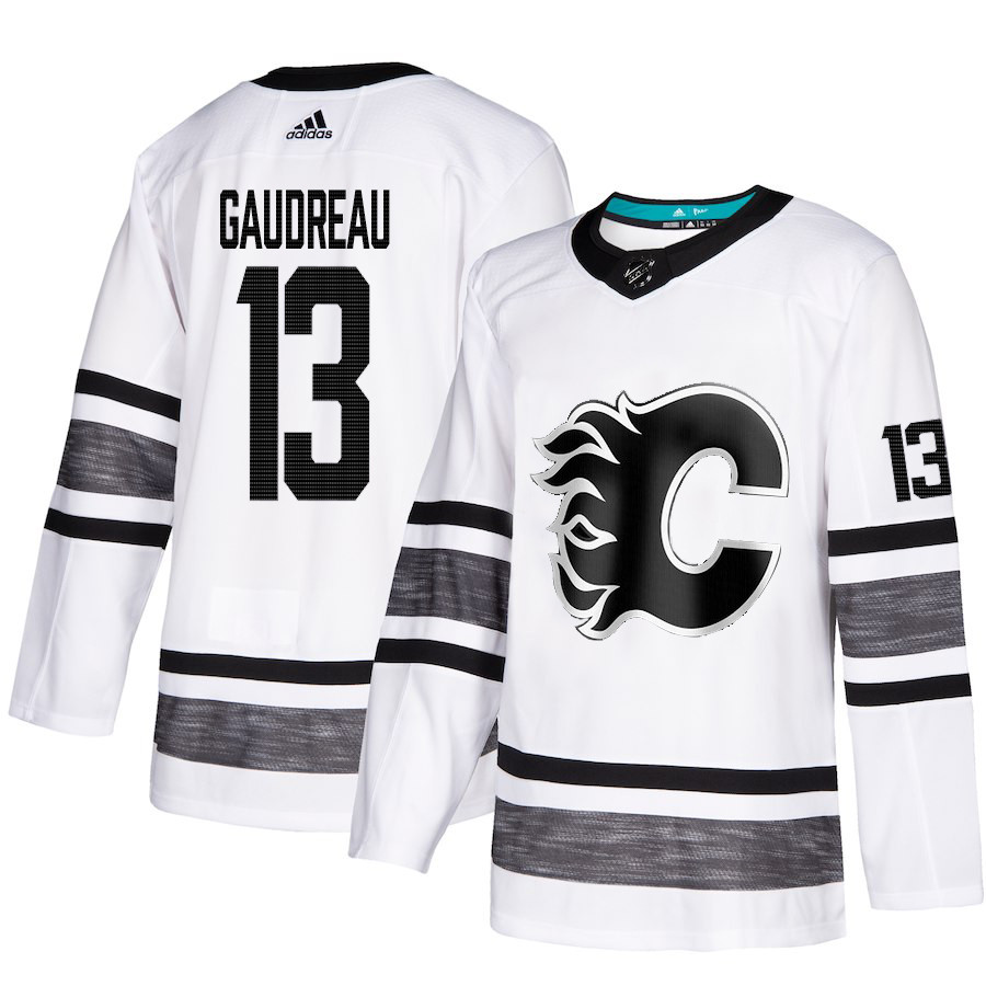 Flames #13 Johnny Gaudreau White Authentic 2019 All-Star Stitched Hockey Jersey Flames #13 Johnny Gaudreau White Authentic 2019 All-Star Stitched Hockey Jersey
