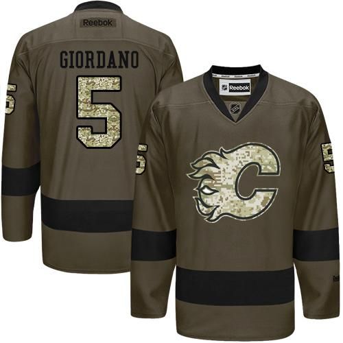 Flames #5 Mark Giordano Green Salute to Service Stitched NHL Jersey Flames #5 Mark Giordano Green Salute to Service Stitched NHL Jersey