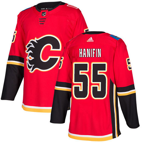 Flames #55 Noah Hanifin Red Home Authentic Stitched Hockey Jersey Flames #55 Noah Hanifin Red Home Authentic Stitched Hockey Jersey