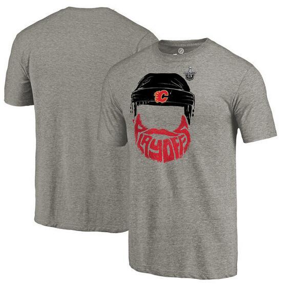 Flames 2017 Stanley Cup Playoffs Gray Men's Short Sleeve T-Shirt