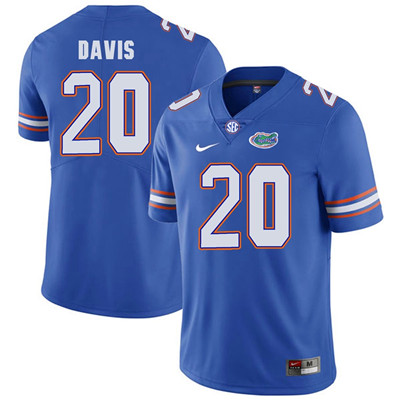 Florida Gators Royal Blue Malik Davis Football Player Performance Jersey