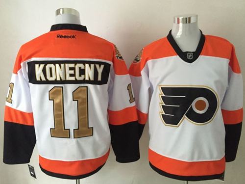 Flyers #11 Travis Konecny White 3rd Stitched NHL Jersey Flyers #11 Travis Konecny White 3rd Stitched NHL Jersey