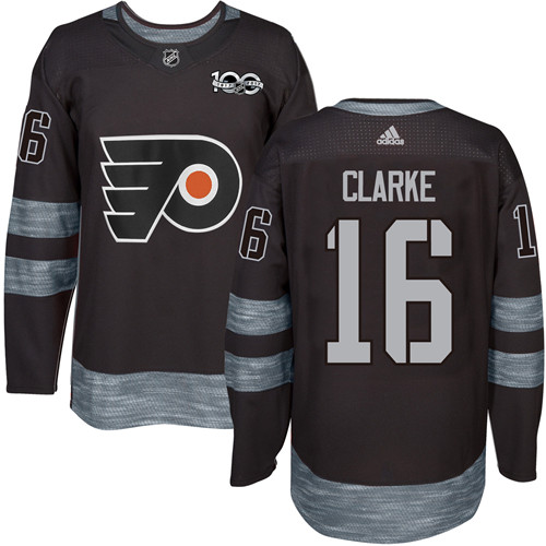 Flyers #16 Bobby Clarke Black 1917-2017 100th Anniversary Stitched NHL Jersey Flyers #16 Bobby Clarke Black 1917-2017 100th Anniversary Stitched NHL Jersey