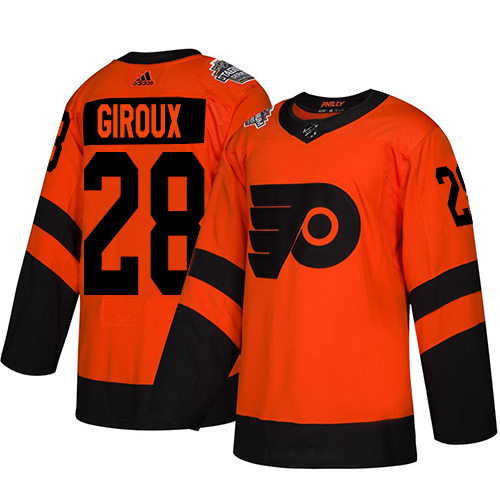 Flyers #28 Claude Giroux Orange Authentic 2019 Stadium Series Women's Stitched Hockey Jersey