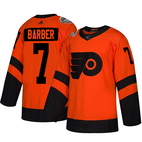 Flyers #7 Bill Barber Orange Authentic 2019 Stadium Series Women's Stitched Hockey Jersey