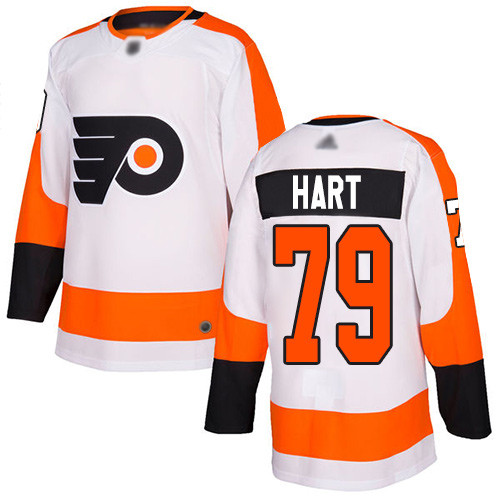 Flyers #79 Carter Hart White Road Authentic Stitched Youth Hockey Jersey Flyers #79 Carter Hart White Road Authentic Stitched Youth Hockey Jersey