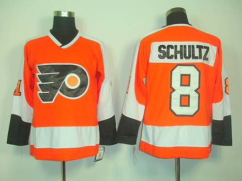Youth Flyers #8 Dave Schultz Orange CCM Throwback Stitched NHL Jersey Youth Flyers #8 Dave Schultz Orange CCM Throwback Stitched NHL Jersey