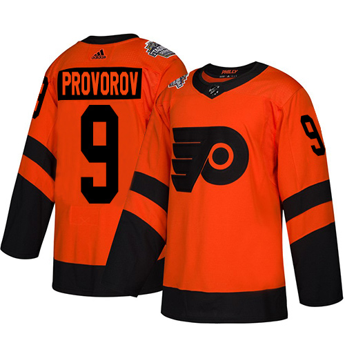 Flyers #9 Ivan Provorov Orange Authentic 2019 Stadium Series Women's Stitched Hockey Jersey