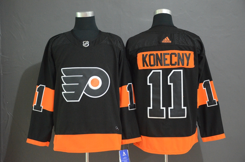 Youth Flyers 11 Travis Konecny Black Alternate Adidas Jersey