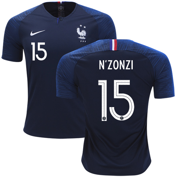 France #15 N'Zonzi Home Soccer Country Jersey