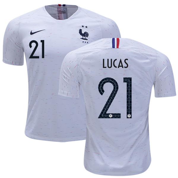 France #21 Lucas Away Soccer Country Jersey France #21 Lucas Away Soccer Country Jersey