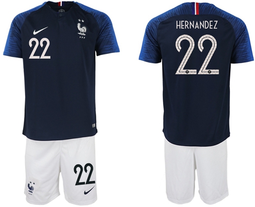 France #22 Hernandez Home Soccer Country Jersey