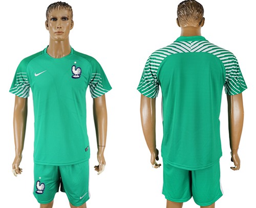 France Blank Green Goalkeeper Soccer Country Jersey France Blank Green Goalkeeper Soccer Country Jersey