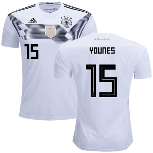 Germany #15 Younes White Home Soccer Country Jersey Germany #15 Younes White Home Soccer Country Jersey