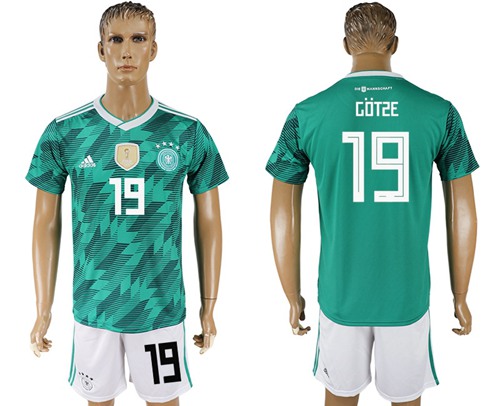 Germany #19 Gotze Away Soccer Country Jersey Germany #19 Gotze Away Soccer Country Jersey