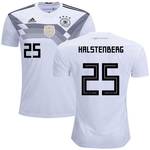 Germany #25 Halstenberg White Home Soccer Country Jersey Germany #25 Halstenberg White Home Soccer Country Jersey