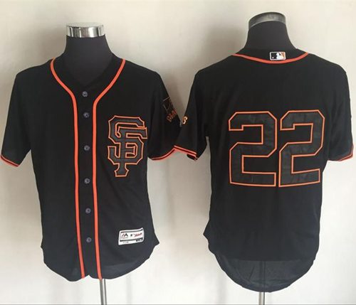 Giants #22 Will Clark Black Flexbase Authentic Collection Alternate Stitched MLB Jersey Giants #22 Will Clark Black Flexbase Authentic Collection Alternate Stitched MLB Jersey