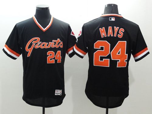 Giants #24 Willie Mays Black Flexbase Authentic Collection Cooperstown Stitched MLB Jersey Giants #24 Willie Mays Black Flexbase Authentic Collection Cooperstown Stitched MLB Jersey