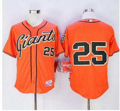 Giants #25 Barry Bonds Orange Alternate Cool Base Stitched MLB Jersey Giants #25 Barry Bonds Orange Alternate Cool Base Stitched MLB Jersey