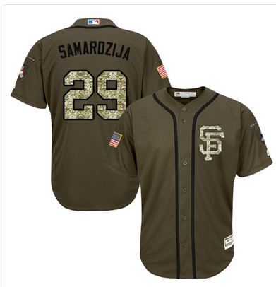 Giants #29 Jeff Samardzija Green Salute to Service Stitched MLB Jersey Giants #29 Jeff Samardzija Green Salute to Service Stitched MLB Jersey
