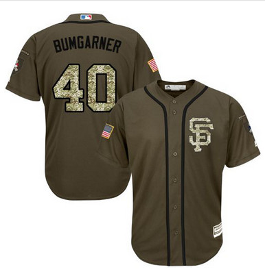 Giants #40 Madison Bumgarner Green Salute to Service Stitched MLB Jersey Giants #40 Madison Bumgarner Green Salute to Service Stitched MLB Jersey