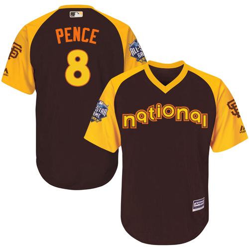 Giants #8 Hunter Pence Brown 2016 All-Star National League Stitched Youth MLB Jersey Giants #8 Hunter Pence Brown 2016 All-Star National League Stitched Youth MLB Jersey