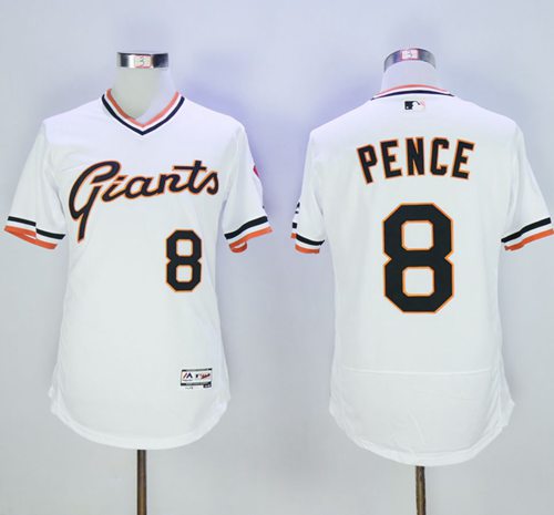 Giants #8 Hunter Pence White Flexbase Authentic Collection Cooperstown Stitched MLB Jersey Giants #8 Hunter Pence White Flexbase Authentic Collection Cooperstown Stitched MLB Jersey