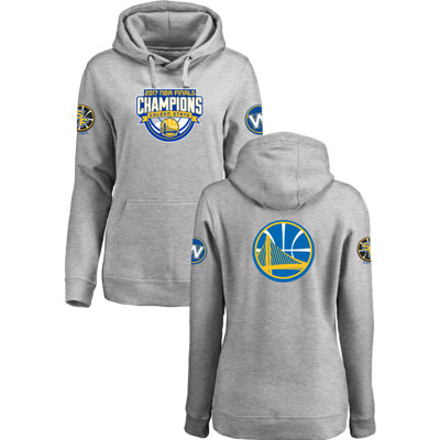 Golden State Warriors 2017 NBA Champions Gray Women's Pullover Hoodie2