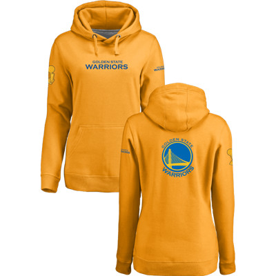 Golden State Warriors 2017 NBA Champions Yellow Women's Pullover Hoodie