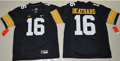Hawkeyes #16 C. J. Beathard Black Stitched NCAA Jersey Hawkeyes #16 C. J. Beathard Black Stitched NCAA Jersey