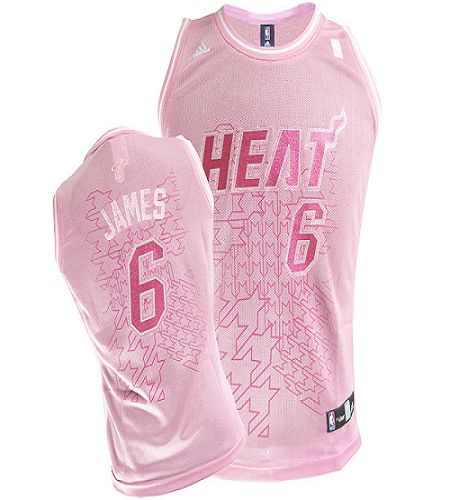 Heat #6 LeBron James Pink Women Fashion Stitched NBA Jersey Heat #6 LeBron James Pink Women Fashion Stitched NBA Jersey